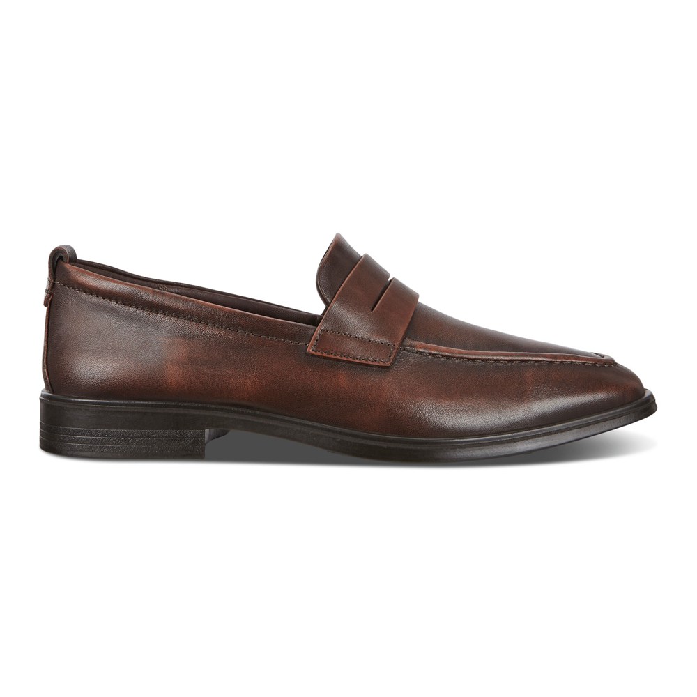 ECCO Mens Loafers Brown - Melbourne Penny - DXW-604398